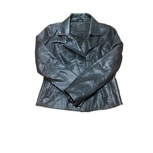 BLANKNYC Women's Faux Leather Black Moto Biker Jacket Size Small